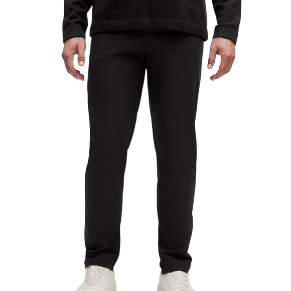 lululemon men’s Black ABC classic fit 5 pocket pant Warpstreme smart casual 36 - Picture 1 of 14